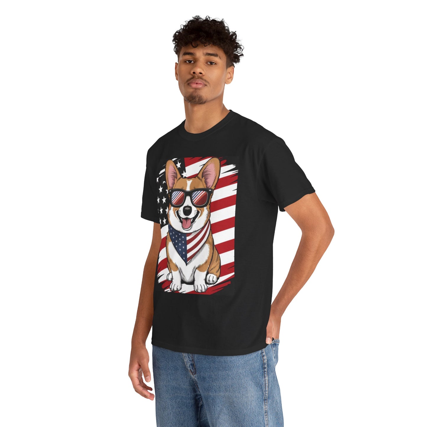 🇺🇸 Patriotic Corgi USA Flag T-Shirt – Fun & Stylish Unisex Tee