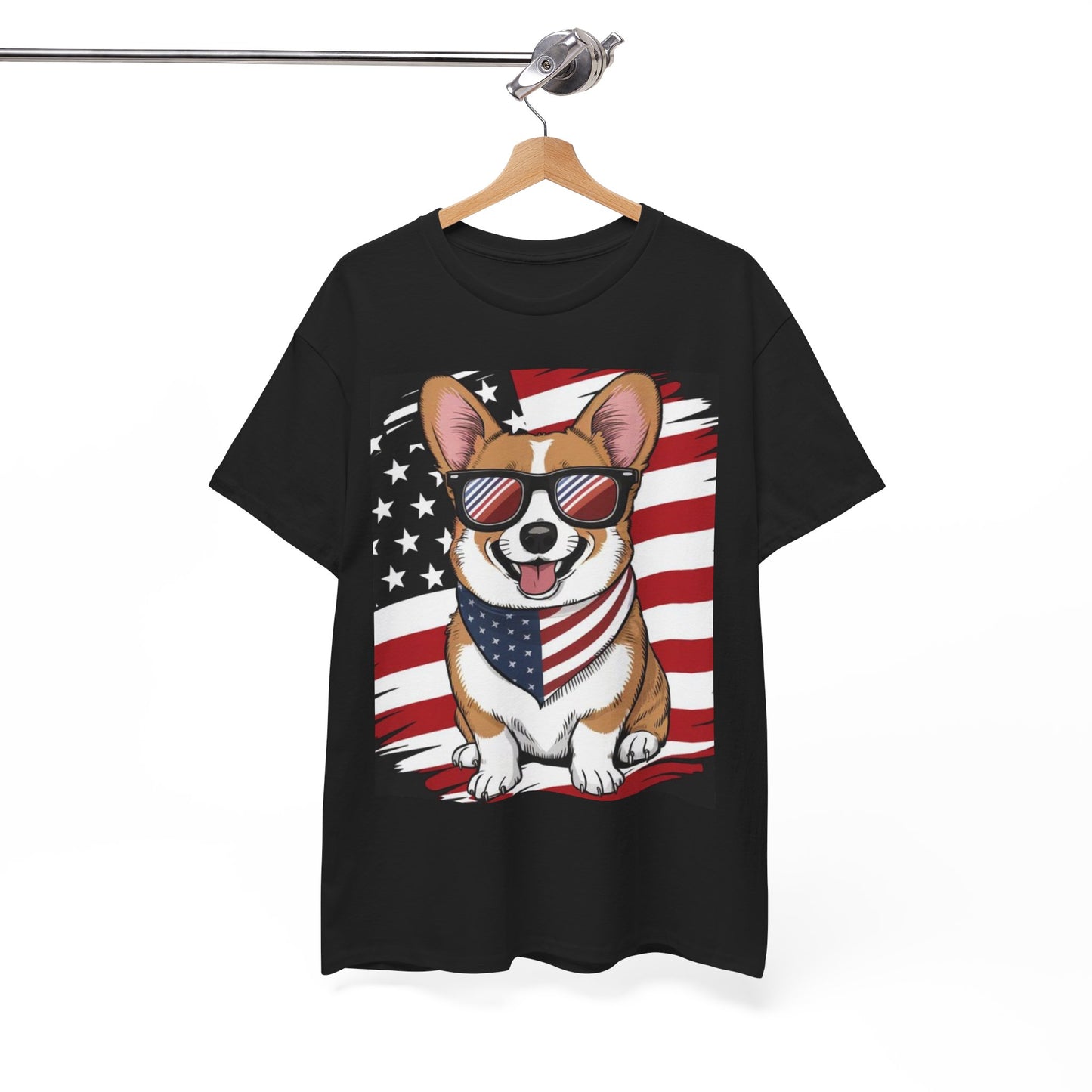 🇺🇸 Patriotic Corgi USA Flag T-Shirt – Fun & Stylish Unisex Tee