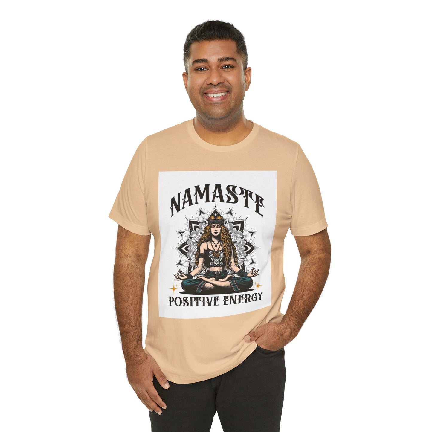 Namaste Positive Energy Yoga T-Shirt – Boho Spiritual Tee