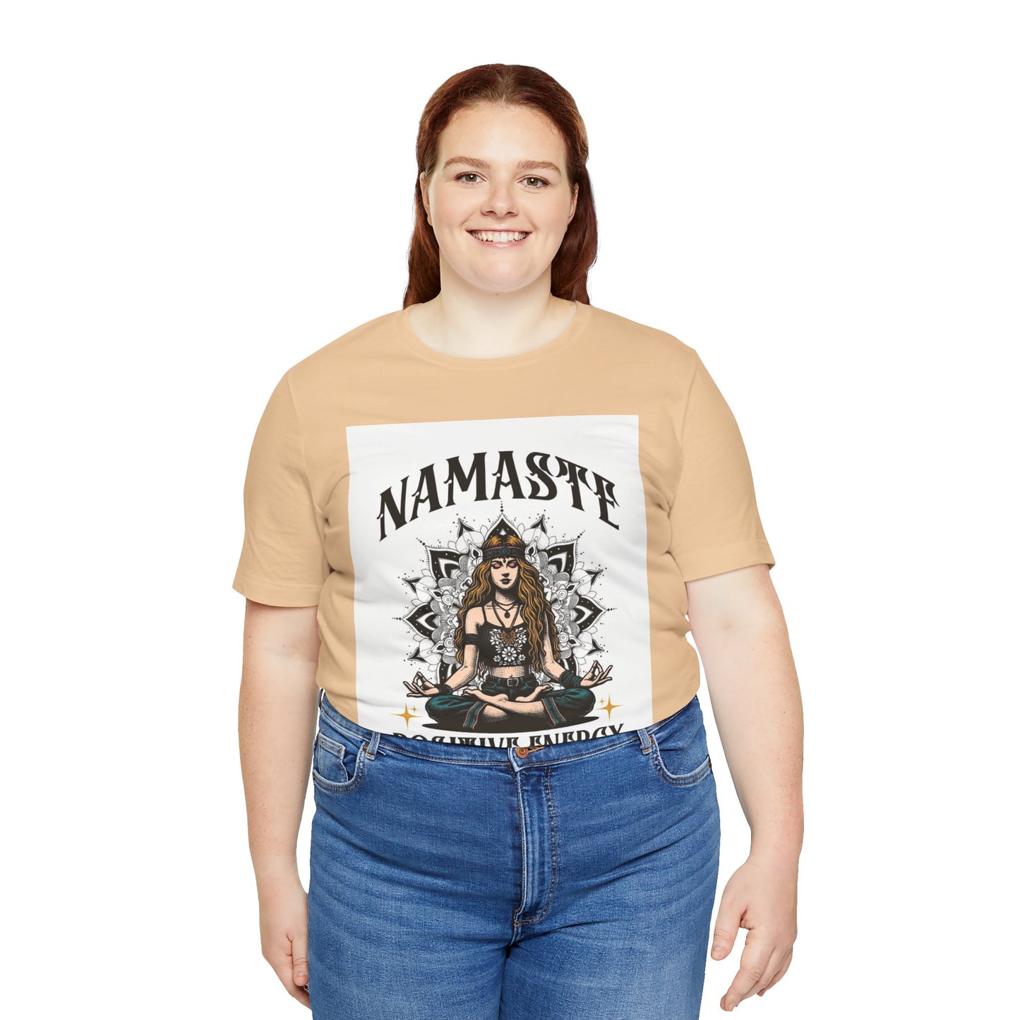 Namaste Positive Energy Yoga T-Shirt – Boho Spiritual Tee