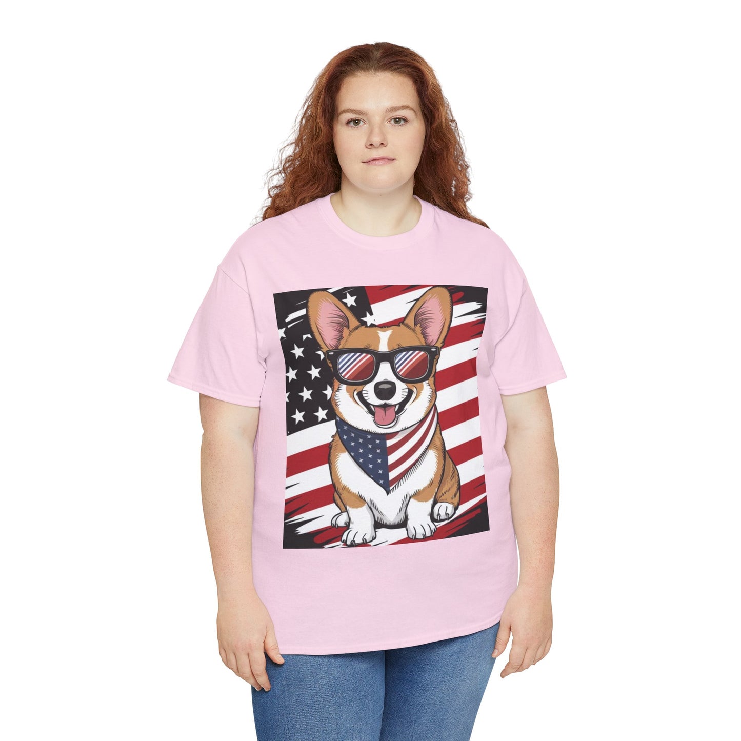 🇺🇸 Patriotic Corgi USA Flag T-Shirt – Fun & Stylish Unisex Tee