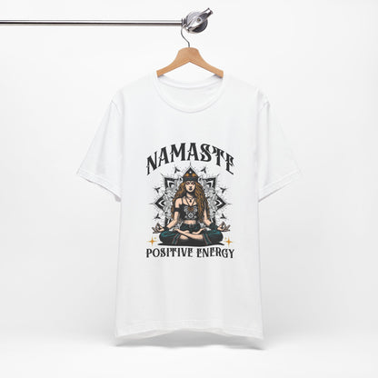 Namaste Positive Energy Yoga T-Shirt – Boho Spiritual Tee