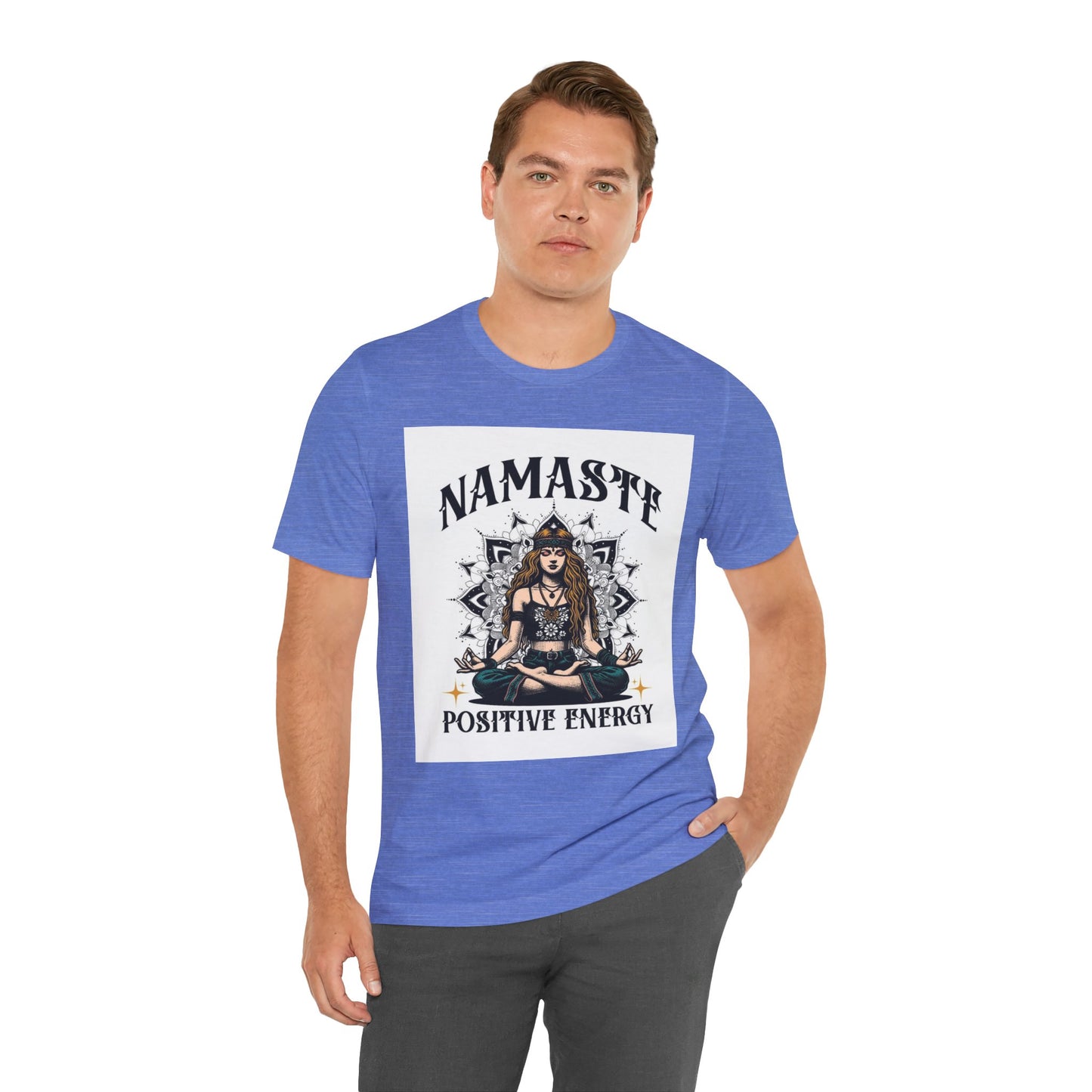 Namaste Positive Energy Yoga T-Shirt – Boho Spiritual Tee