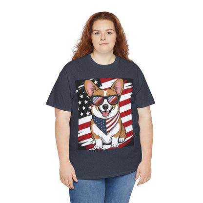 🇺🇸 Patriotic Corgi USA Flag T-Shirt – Fun & Stylish Unisex Tee