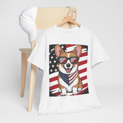 🇺🇸 Patriotic Corgi USA Flag T-Shirt – Fun & Stylish Unisex Tee