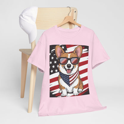 🇺🇸 Patriotic Corgi USA Flag T-Shirt – Fun & Stylish Unisex Tee