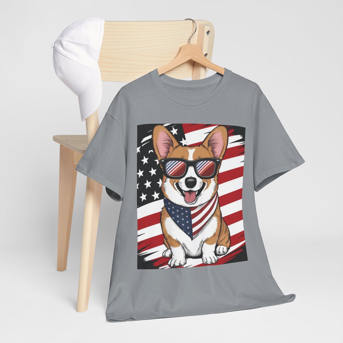 🇺🇸 Patriotic Corgi USA Flag T-Shirt – Fun & Stylish Unisex Tee