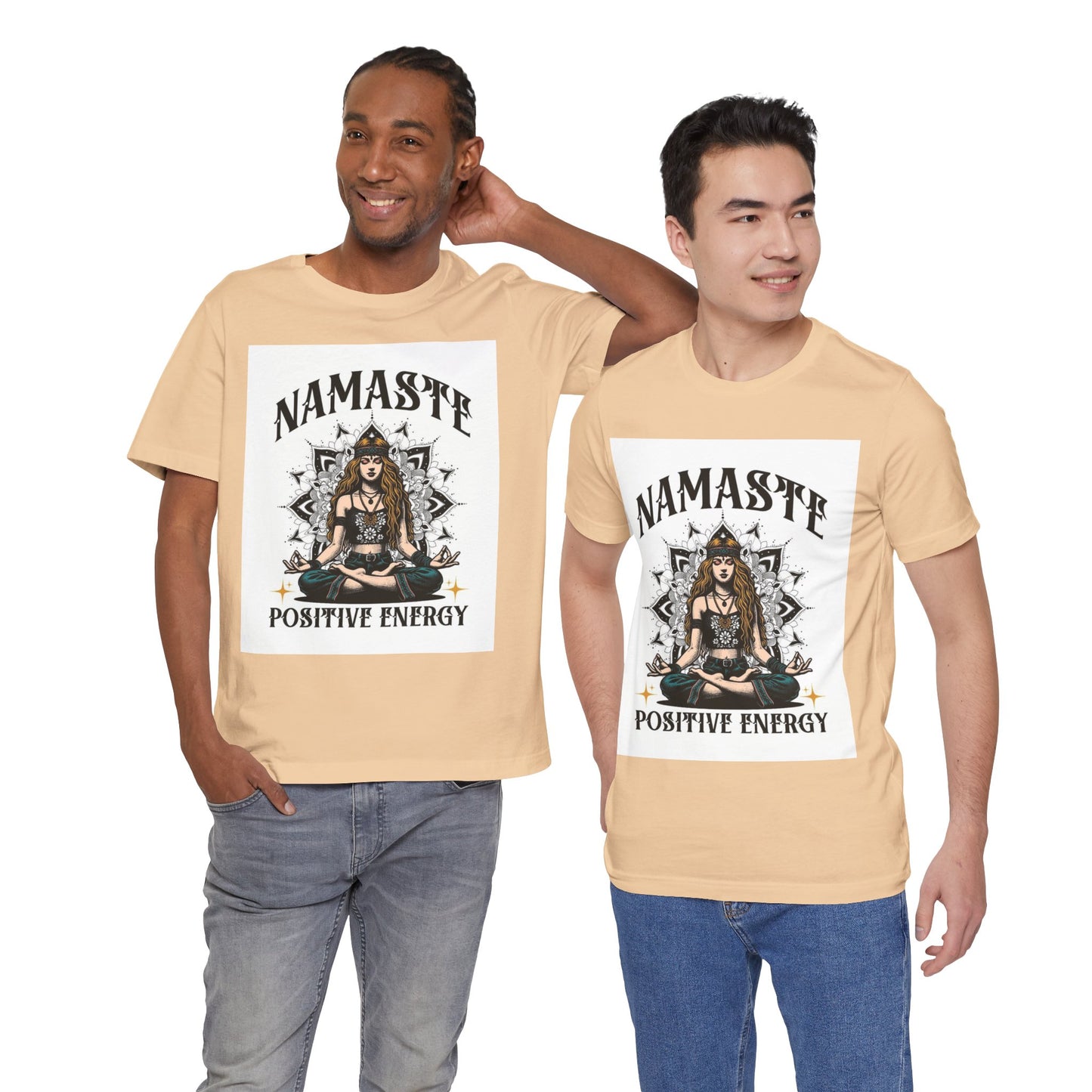 Namaste Positive Energy Yoga T-Shirt – Boho Spiritual Tee