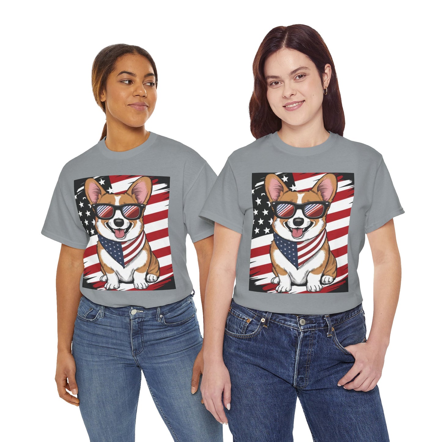 🇺🇸 Patriotic Corgi USA Flag T-Shirt – Fun & Stylish Unisex Tee