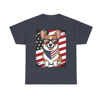 🇺🇸 Patriotic Corgi USA Flag T-Shirt – Fun & Stylish Unisex Tee